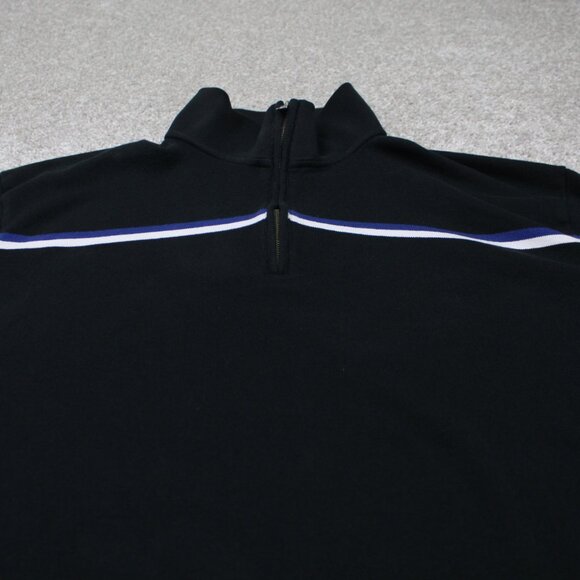 Banana Republic Sweatshirt Adult XL Black 1/4 Zip Mock Neck L/S Stretch Sweater - Picture 4 of 13